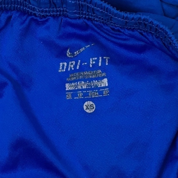 NIKE Women Running Shorts Dri-Fit Blue Green Grey White Swoosh Mesh Size XS - Picture 6 of 11